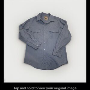 Classic Blue Pearl Button-Down Shirt for Men